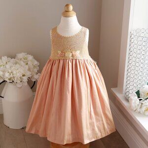 Dupioni Silk Dress Cotton Sweater Top Boutique Size 3 Special Occasion GORGEOUS